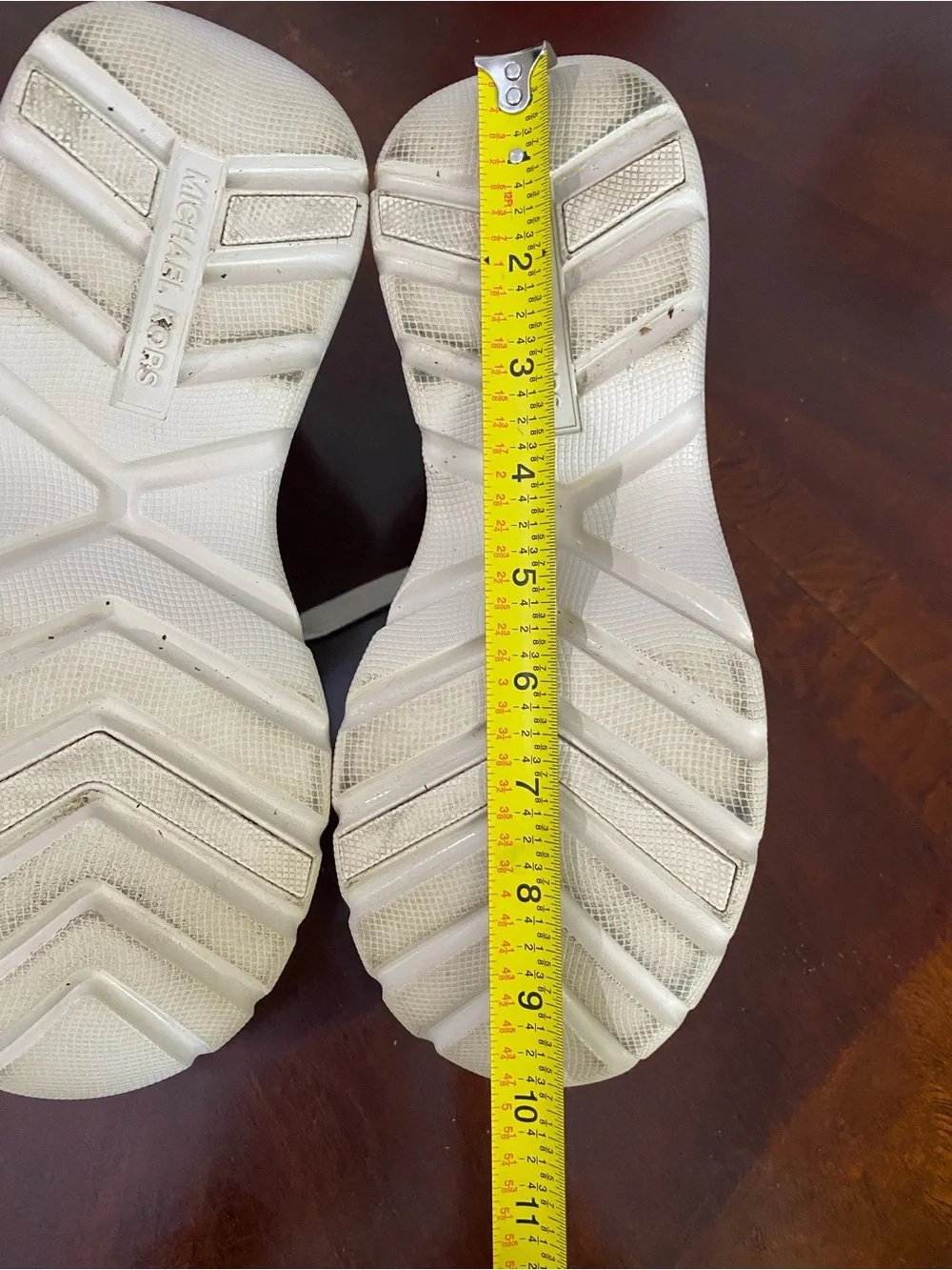 Michael Kors Cream and Tan Platform Lace-Up Sneakers